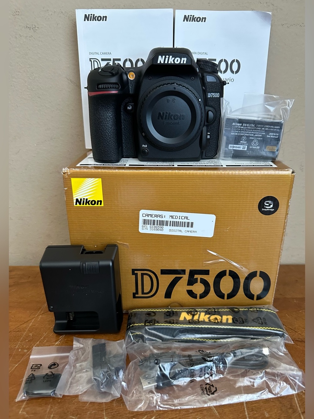 Nikon D7500 DX-Format WiFi HDMI Digital SLR 4K UHD Camera Body Only Black